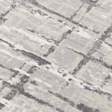 Baan Abstract Ivory/ Gray Large Area Rugs For Living Room Area Rugs LOOMLAN By LOOMLAN