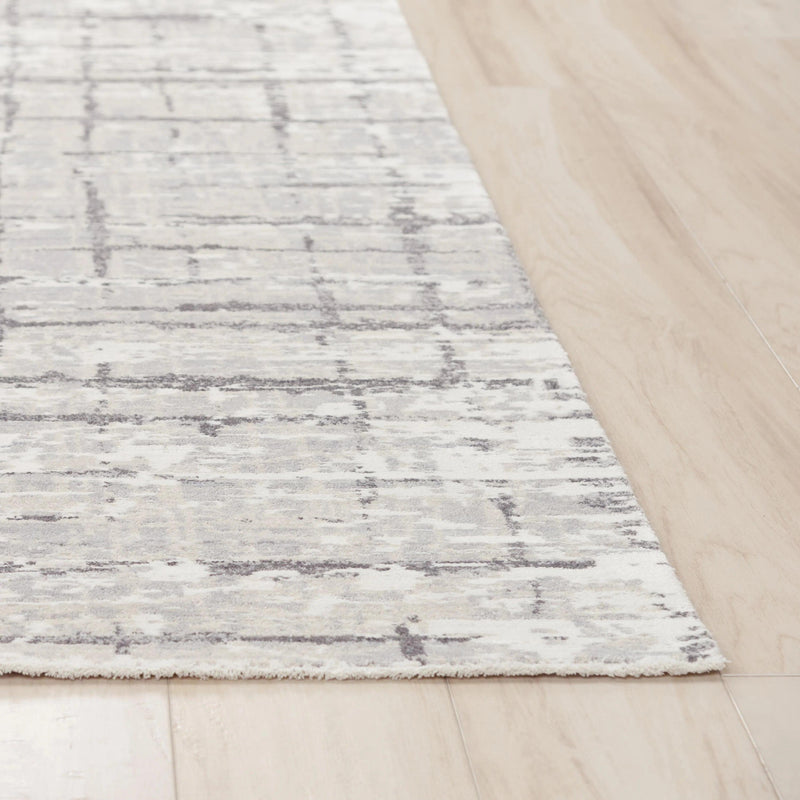 Baan Abstract Ivory/ Gray Large Area Rugs For Living Room Area Rugs LOOMLAN By LOOMLAN