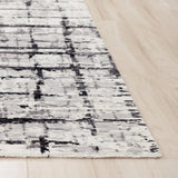 Babu Abstract Black/ Ivory Large Area Rugs For Living Room Area Rugs LOOMLAN By LOOMLAN