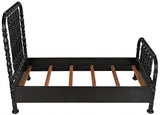 Bachelor Black Wooden Bed Frame Beds LOOMLAN By Noir