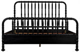 Bachelor Black Wooden Bed Frame Beds LOOMLAN By Noir