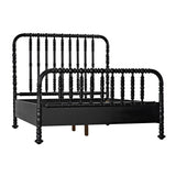 Bachelor Black Wooden Bed Frame Beds LOOMLAN By Noir