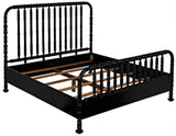 Bachelor Black Wooden Bed Frame Beds LOOMLAN By Noir