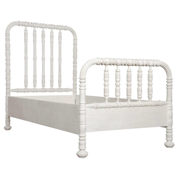 Bachelor Wood White Wash Queen Bed Beds LOOMLAN By Noir