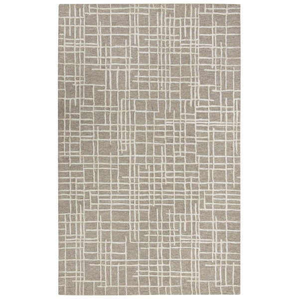 Back Geometric Taupe Area Rugs For Living Room Area Rugs LOOMLAN By LOOMLAN
