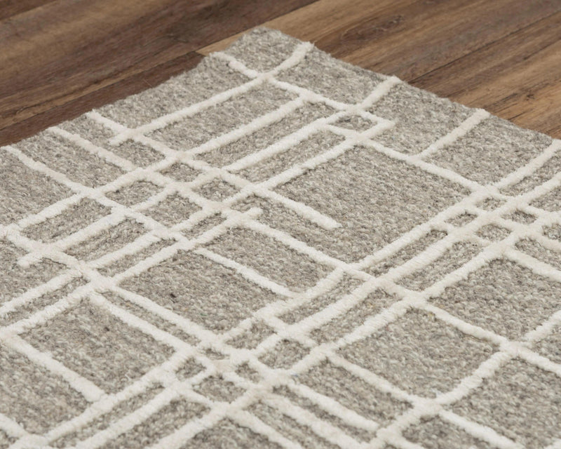 Back Geometric Taupe Area Rugs For Living Room Area Rugs LOOMLAN By LOOMLAN