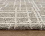 Back Geometric Taupe Area Rugs For Living Room Area Rugs LOOMLAN By LOOMLAN