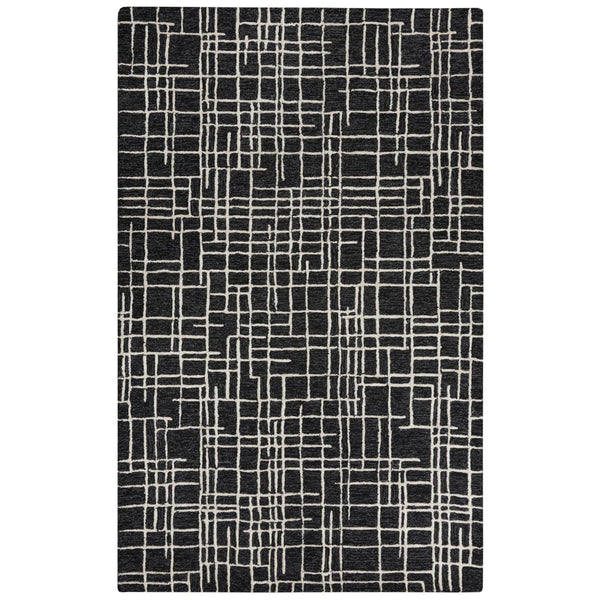 Bada Geometric Black Area Rugs For Living Room Area Rugs LOOMLAN By LOOMLAN