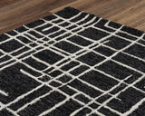 Bada Geometric Black Area Rugs For Living Room Area Rugs LOOMLAN By LOOMLAN