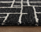 Bada Geometric Black Area Rugs For Living Room Area Rugs LOOMLAN By LOOMLAN