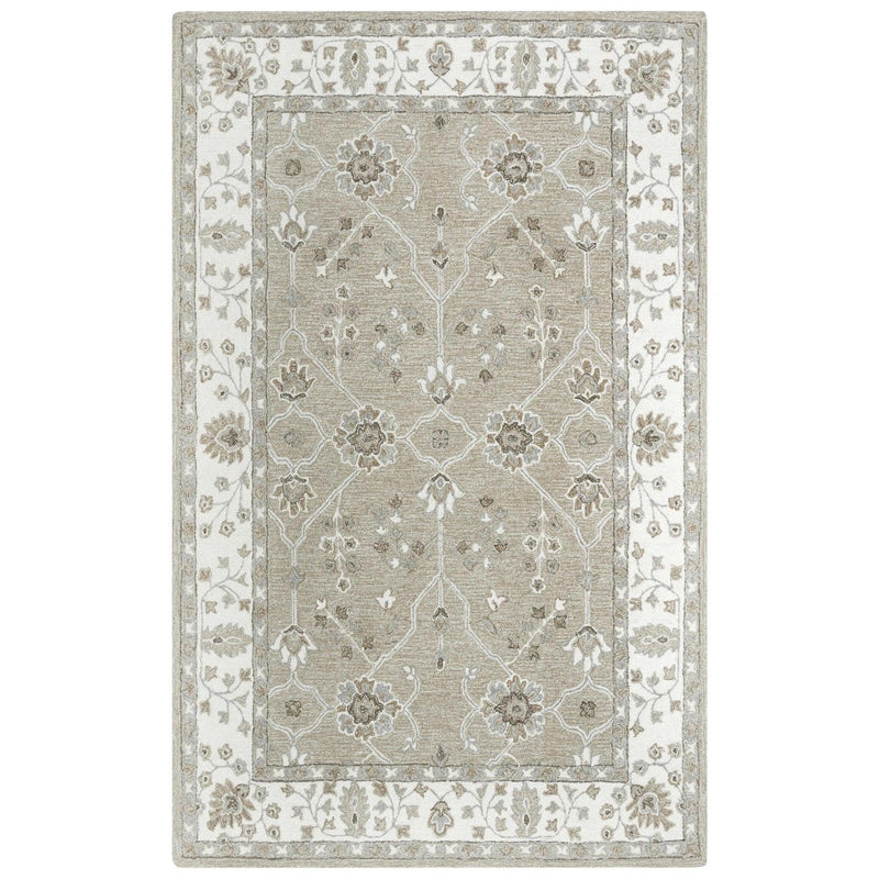 Bael Traditional Beige Living Room Rug Area Rugs LOOMLAN By LOOMLAN