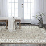 Bael Traditional Beige Living Room Rug Area Rugs LOOMLAN By LOOMLAN