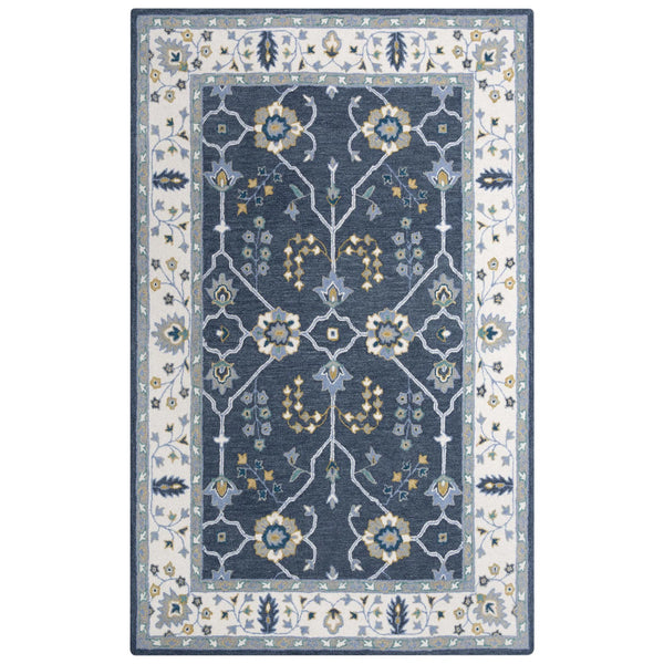 Baha Traditional Blue Living Room Rug Area Rugs LOOMLAN By LOOMLAN