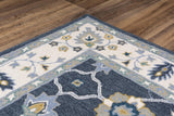 Baha Traditional Blue Living Room Rug Area Rugs LOOMLAN By LOOMLAN