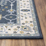 Baha Traditional Blue Living Room Rug Area Rugs LOOMLAN By LOOMLAN