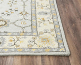 Bahn Traditional Gray Living Room Rug Area Rugs LOOMLAN By LOOMLAN