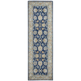 Baia Wool Blue Hallway Kitchen Runner Rug Area Rugs LOOMLAN By LOOMLAN