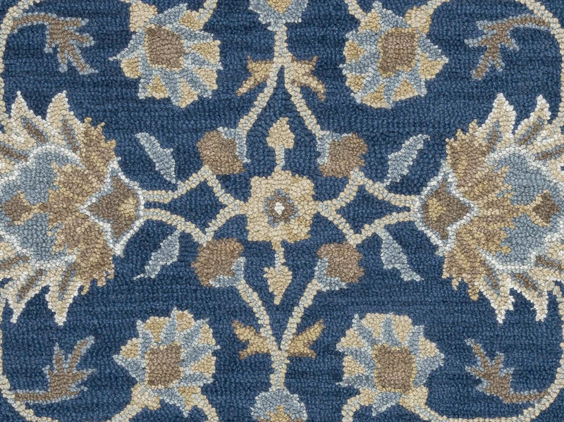 Baia Wool Blue Hallway Kitchen Runner Rug Area Rugs LOOMLAN By LOOMLAN