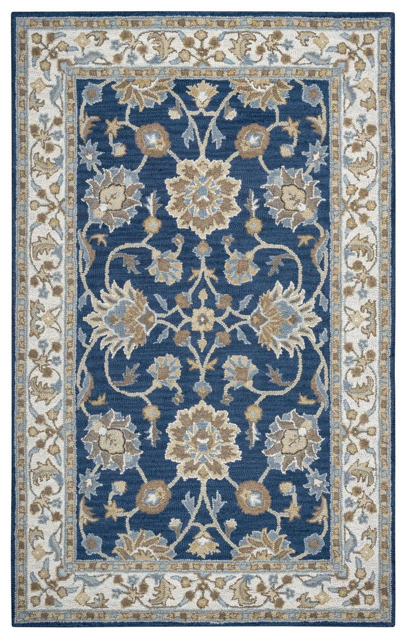 Baia Wool Blue Hallway Kitchen Runner Rug Area Rugs LOOMLAN By LOOMLAN