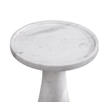 Baird White Marble Round Accent Table Side Tables LOOMLAN By Bassett Mirror