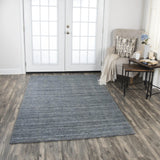 Baka Solid Denim Area Rugs For Living Room Area Rugs LOOMLAN By LOOMLAN