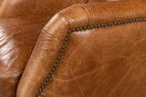 Baker Brown Leather Club Arm Chair Club Chairs LOOMLAN By Sarreid