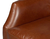 Baker Brown Leather Swivel Chair Havana Leather Club Chairs LOOMLAN By Sarreid