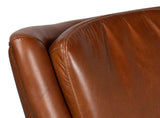 Baker Brown Leather Swivel Chair Havana Leather Club Chairs LOOMLAN By Sarreid