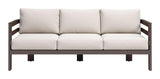 Bal Harbor Aluminum White Sofa Outdoor Sofas & Loveseats LOOMLAN By Zuo Modern