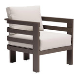 Bal Harbor White Arm Chair Outdoor Accent Chairs LOOMLAN By Zuo Modern