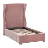 Balboa Light Pink Velvet Bed Frame Beds LOOMLAN By Essentials For Living