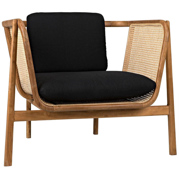 Balin Chair with Caning Accent Chairs LOOMLAN By Noir