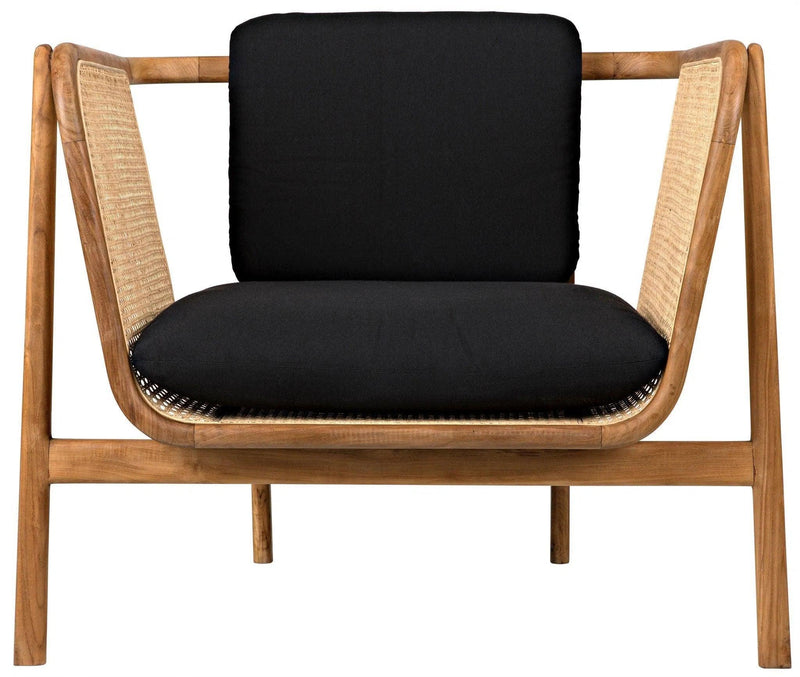 Balin Chair with Caning Accent Chairs LOOMLAN By Noir