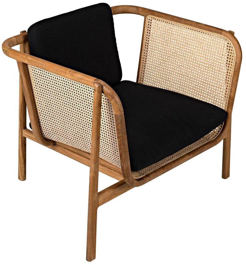 Balin Chair with Caning Accent Chairs LOOMLAN By Noir