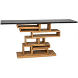 Balin Wood and Marble Console Table Console Tables LOOMLAN By Noir