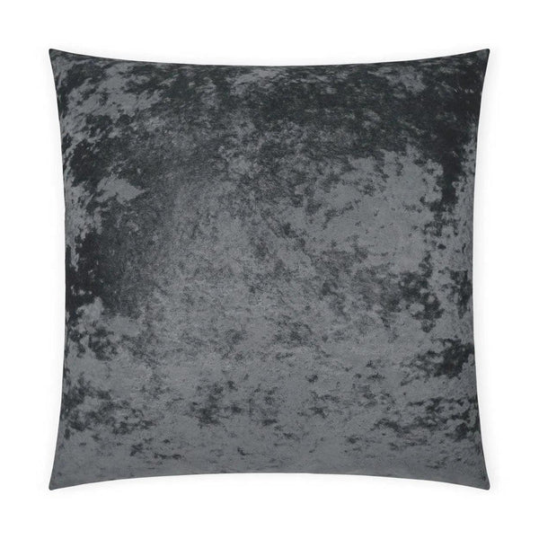 Ballet Charcoal Solid Grey Large Throw Pillow With Insert Throw Pillows LOOMLAN By D.V. Kap