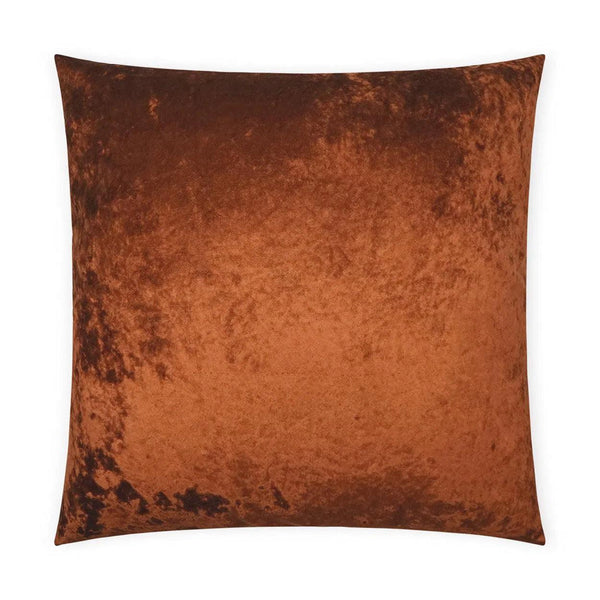 Ballet Rust Solid Copper Large Throw Pillow With Insert Throw Pillows LOOMLAN By D.V. Kap