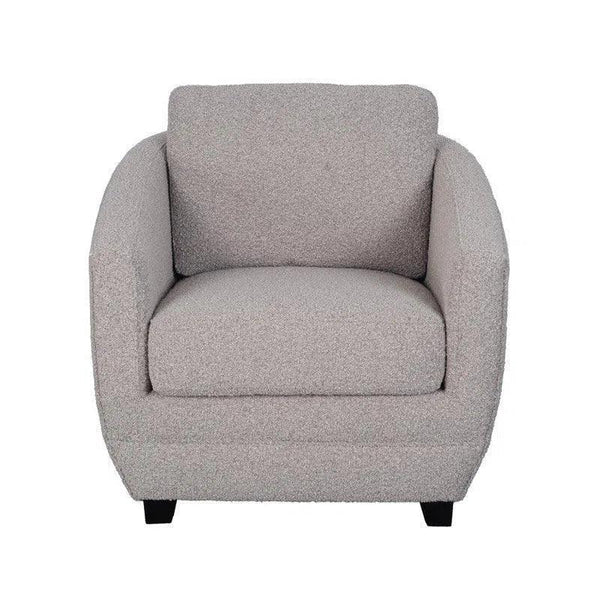 Baltimo Club Chair - Boucle Grey Club Chairs LOOMLAN By LH Imports