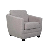 Baltimo Club Chair - Boucle Grey Club Chairs LOOMLAN By LH Imports