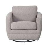 Baltimo Swivel Glider - Boucle Grey Club Chairs LOOMLAN By LH Imports