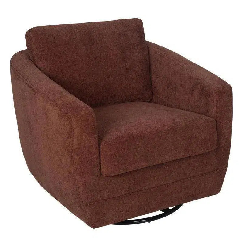 Baltimo Swivel Glider - Deep Rust Club Chairs LOOMLAN By LH Imports