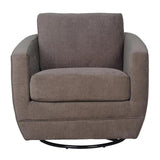 Baltimo Swivel Glider - Pecan Brown Club Chairs LOOMLAN By LH Imports