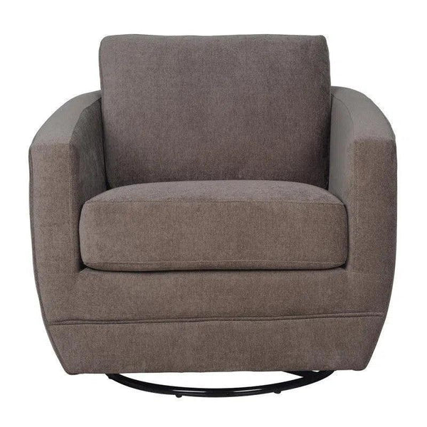 Baltimo Swivel Glider - Pecan Brown Club Chairs LOOMLAN By LH Imports