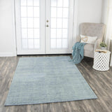 Bamb Solid Blue Area Rugs For Living Room Area Rugs LOOMLAN By LOOMLAN