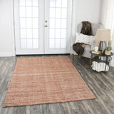 Bana Solid Rust Area Rugs For Living Room Area Rugs LOOMLAN By LOOMLAN