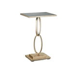 Bangle Champagne Iron and Glass Gold Rectangular Accent Table Side Tables LOOMLAN By Currey & Co