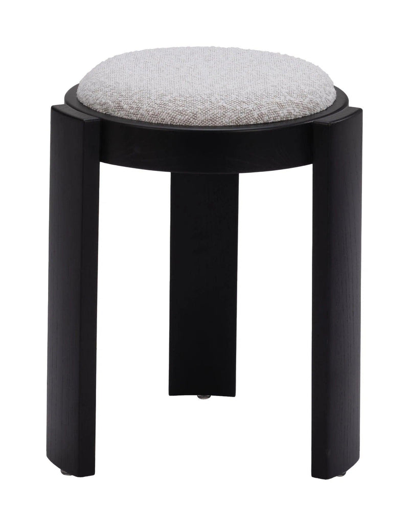 Banjul Wood Misty Gray Ottoman Ottomans LOOMLAN By Zuo Modern