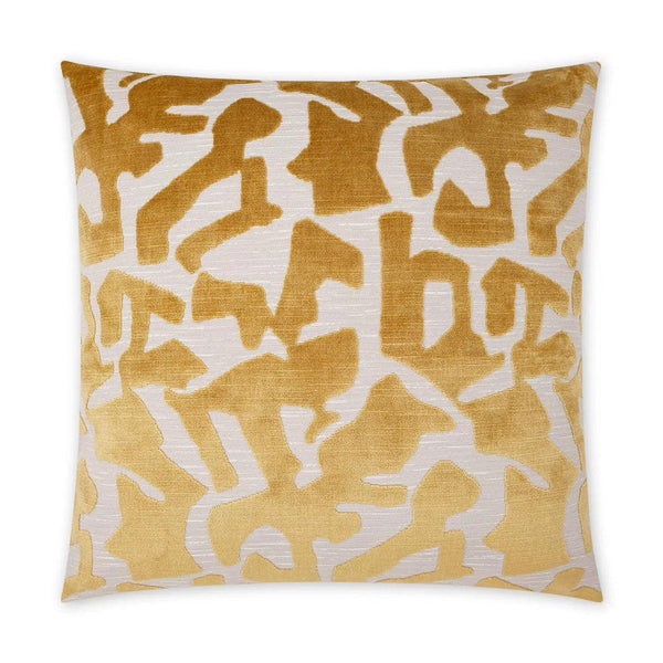 Banksy Honey Abstract Geometric Gold Large Throw Pillow With Insert Throw Pillows LOOMLAN By D.V. Kap