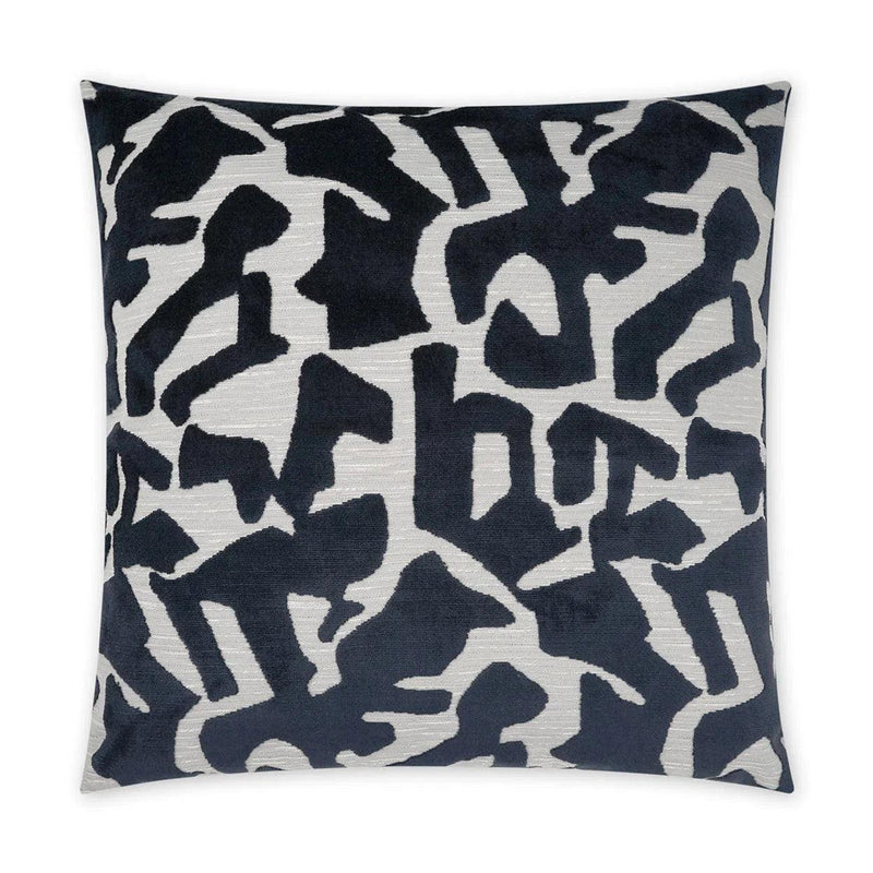 Banksy Navy Abstract Geometric Navy Large Throw Pillow With Insert Throw Pillows LOOMLAN By D.V. Kap