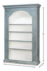 Banner Bungalow Display Bookcase Blue Bookcases LOOMLAN By Sarreid